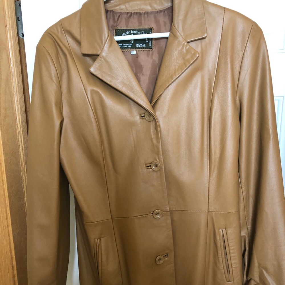 Raffaello Leather coat size XXL (actually 10-12)